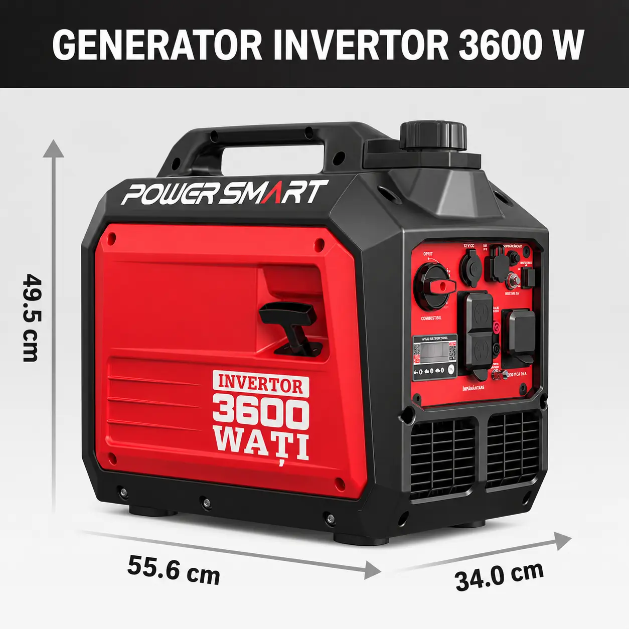 Generator invertor PowerSmart DB5035 cu prize Schuko Tip F pentru România — imagine 2